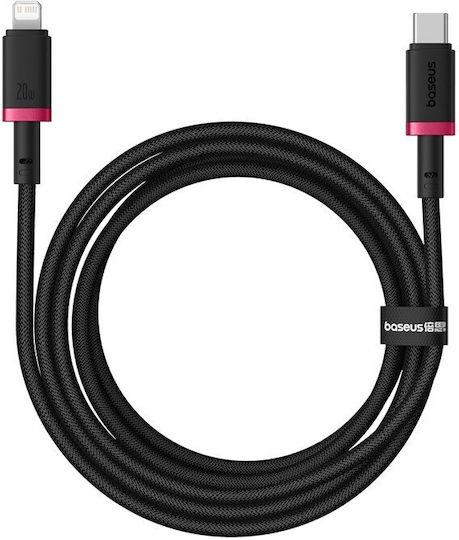 BASEUS DURA SERIES, ΚΑΛΩΔΙΟ ΓΡΗΓΟΡΗΣ ΦΟΡΤΙΣΗΣ, TYPE-C ΣΕ LIGHTNING, 20W, 2m, ΚΟΚΚΙΝΟ-ΜΑΥΡΟ