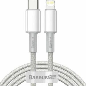 BASEUS HIGH DENSITY, ΚΑΛΩΔΙΟ ΓΡΗΓΟΡΗΣ ΦΟΡΤΙΣΗΣ, TYPE-C ΣΕ LIGHTNING, 20W, 1m, ΛΕΥΚΟ