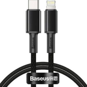 BASEUS HIGH DENSITY, ΚΑΛΩΔΙΟ ΓΡΗΓΟΡΗΣ ΦΟΡΤΙΣΗΣ, TYPE-C ΣΕ LIGHTNING, 20W, 1m, ΜΑΥΡΟ