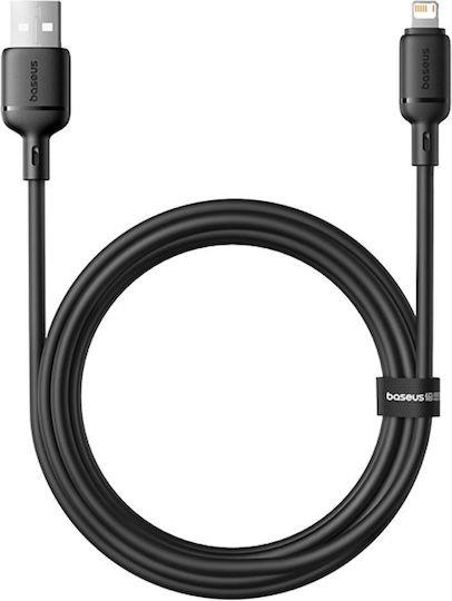 BASEUS SILKY SERIES, ΚΑΛΩΔΙΟ LIGHTNING, 2m, ΜΑΥΡΟ