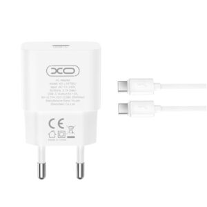 XO L167, ΦΟΡΤΙΣΤΗΣ ΓΡΗΓΟΡΗΣ ΦΟΡΤΙΣΗΣ, 25W, TYPE-C, ΜΕ ΚΑΛΩΔΙΟ TYPE-C ΣΕ TYPE-C, ΛΕΥΚΟ