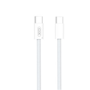 XO NB-Q260C, ΚΑΛΩΔΙΟ ΦΟΡΤΙΣΗΣ, TYPE-C ΣΕ TYPE-C, 60W, 3M, ΛΕΥΚΟ