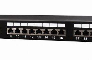 GEMBIRD Patch Panel Cat.6 24 port shielded patch panel, 19 1U