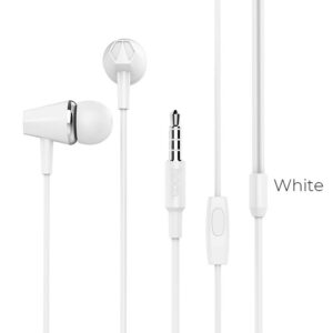 HOCO M34 HONOR MUSIC UNIVERSAL ΑΚΟΥΣΤΙΚΑ ΜΕ ΜΙΚΡΟΦΩΝΟ, ΛΕΥΚΟ