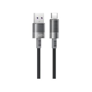 XO NB-Q282A ΚΑΛΩΔΙΟ ΣΙΛΙΚΟΝΗΣ TYPE-C 6A, ΜΑΥΡΟ