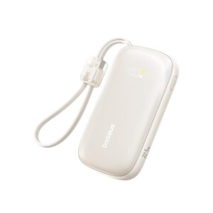 BASEUS ENERFILL FC21 QPOW3 ULTRA, POWERBANK, 10000MAh, ΜΕ ΚΑΛΩΔΙΟ LIGHTNING, 22.5W, ΜΕ ΨΗΦΙΑΚΗ ΟΘΟΝΗ, ΤΙΤΑΝΙΟ