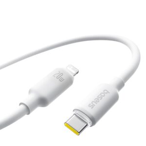 BASEUS FOAMED SILICONE, ΚΑΛΩΔΙΟ ΓΡΗΓΟΡΗΣ ΦΟΡΤΙΣΗΣ, TYPE-C ΣΕ LIGHTNING, 20W, 2M, ΛΕΥΚΟ