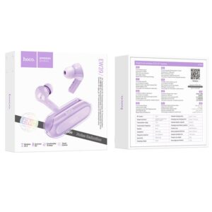 HOCO EW39 BRIGHT ΑΚΟΥΣΤΙΚΑ BLUETOOTH, ΜΩΒ, ENC