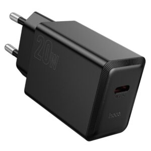 HOCO N68 NUEVO ΦΟΡΤΙΣΤΗΣ PD20W, 1 ΘΥΡΑ, TYPE-C, ΜΑΥΡΟ