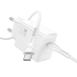 HOCO N70 NUEVO ΦΟΡΤΙΣΤΗΣ PD30W, 1 ΘΥΡΑ, TYPE-C, ΛΕΥΚΟ