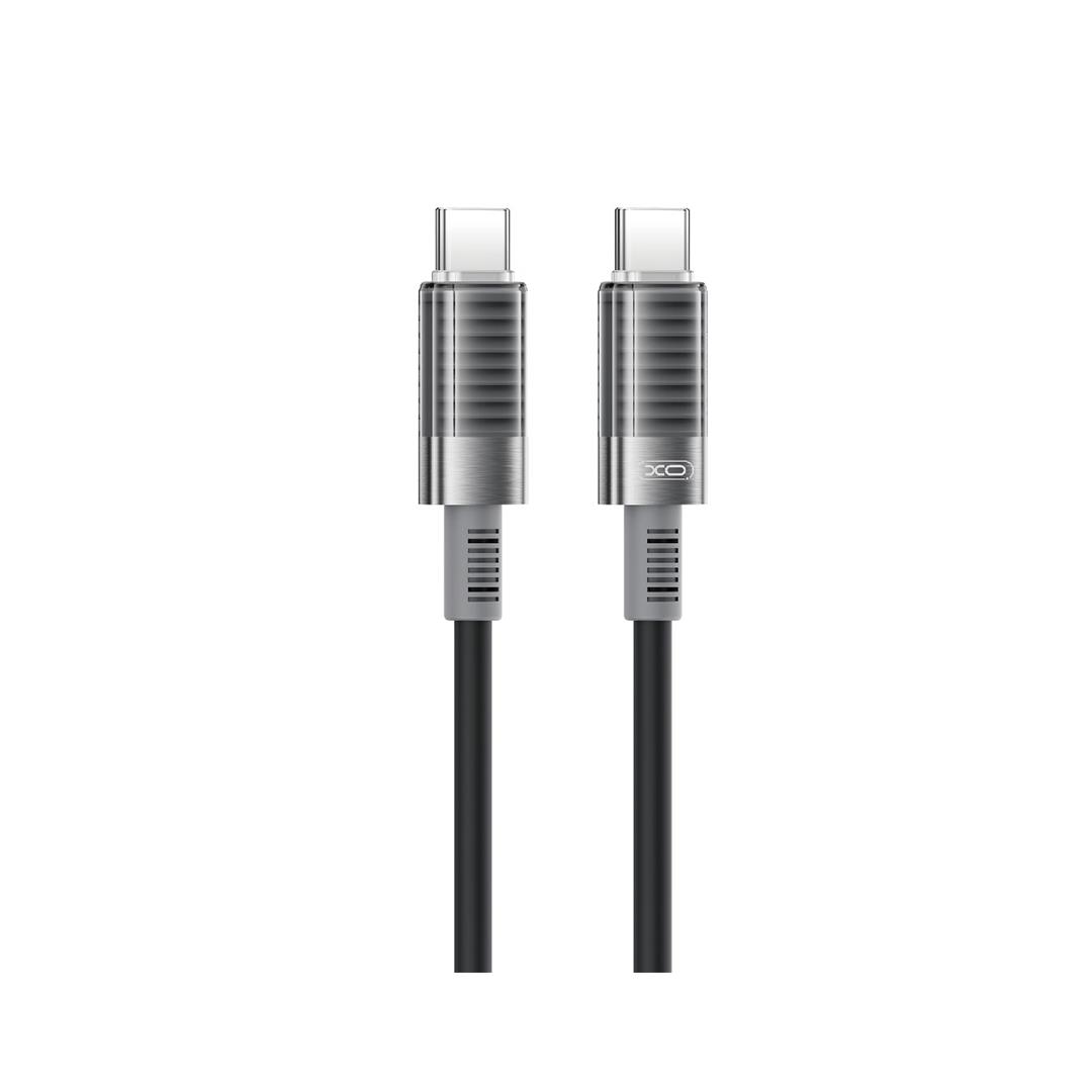 XO NB-Q282B ΚΑΛΩΔΙΟ ΣΙΛΙΚΟΝΗΣ TYPE-C ΣΕ TYPE-C 60W, ΜΑΥΡΟ