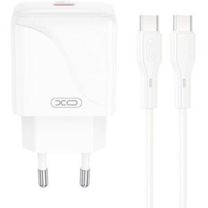 XO L141 ΦΟΡΤΙΣΤΗΣ 20W, 1 ΘΥΡΑ TYPE-C ΜΕ ΚΑΛΩΔΙΟ PD ΣΕ TYPE-C, ΛΕΥΚΟΣ