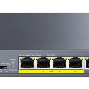CUDY GS1005P 5-PORT GIGABIT POE+ SWITCH WITH 1 SFP PORT 120W