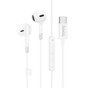 HOCO M109 ΑΚΟΥΣΤΙΚΑ HANDSFREE TYPE-C SUNNY ME ΧΕΙΡΙΣΤΗΡΙΟ ΣΤΟ ΚΑΛΩΔΙΟ, ΛΕΥΚΟ