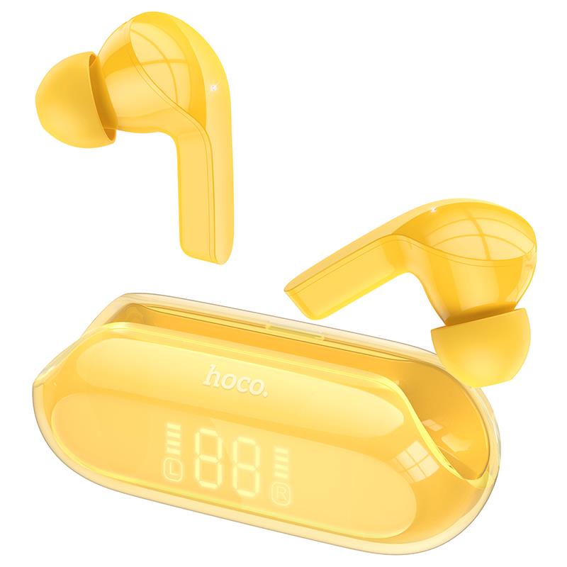 HOCO EW39 BRIGHT ΑΚΟΥΣΤΙΚΑ BLUETOOTH, ΚΙΤΡΙΝΟ, ENC