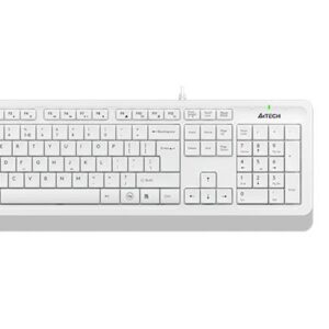A4TECH SET ΕΝΣΥΡΜΑΤΟ ΠΛΗΚΤΡΟΛΟΓΙΟ - ΠΟΝΤΙΚΙ F1010, ΛΕΥΚΟ