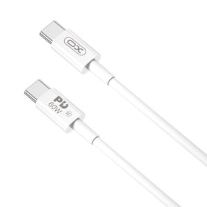 XO NB-Q190A, ΚΑΛΩΔΙΟ ΦΟΡΤΙΣΗΣ, 60W, TYPE-C ΣΕ TYPE-C, 1m