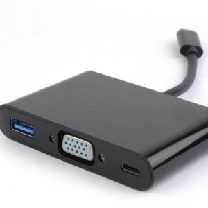 GEMBIRD ΜΕΤΑΤΡΟΠΕΑΣ TYPE C 3 ΣΕ 1, VGA + USB3 + TYPE-C