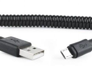 CABLEXPERT ΚΑΛΩΔΙΟ MICRO USB SPIRAL , 1.8m BLACK